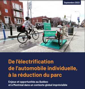 Page de couverture rapport De l’électrification de l’automobile individuelle, à la réduction du parc